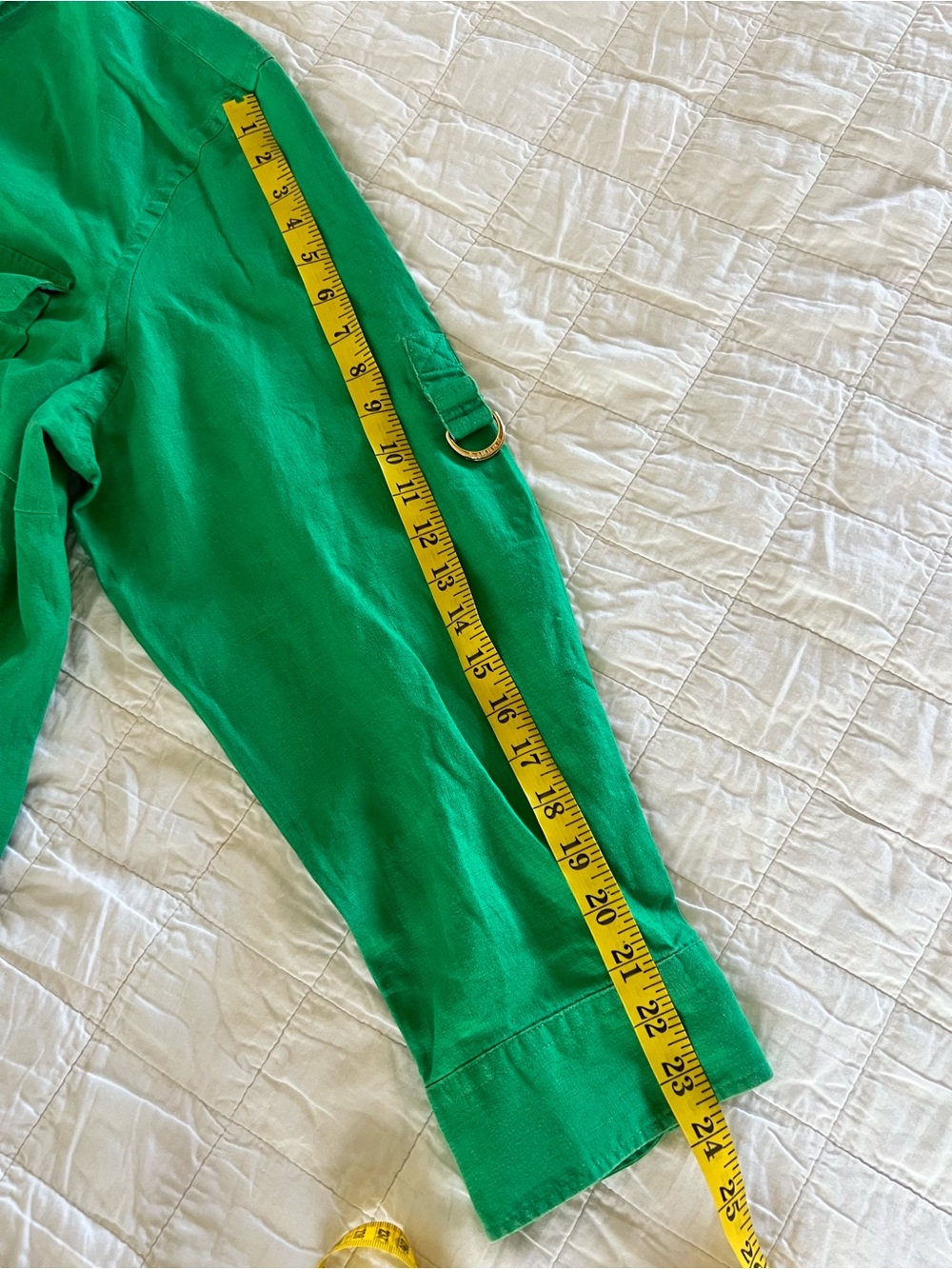 Ralph Lauren 💯 Linen green women’s button up shirt size 3X - Picture 8 of 11